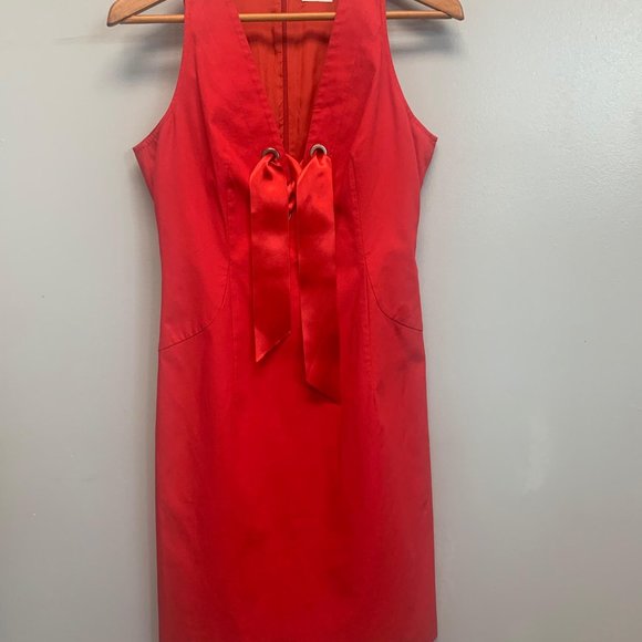 Valentino V-Neck Knee Length Dress - Picture 5 of 7